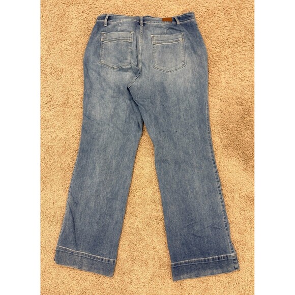 Judy Blue Jeans Women's 16W Plus Size Blue Wide Leg Stretch Denim JB82401MD-PL - Picture 5 of 5